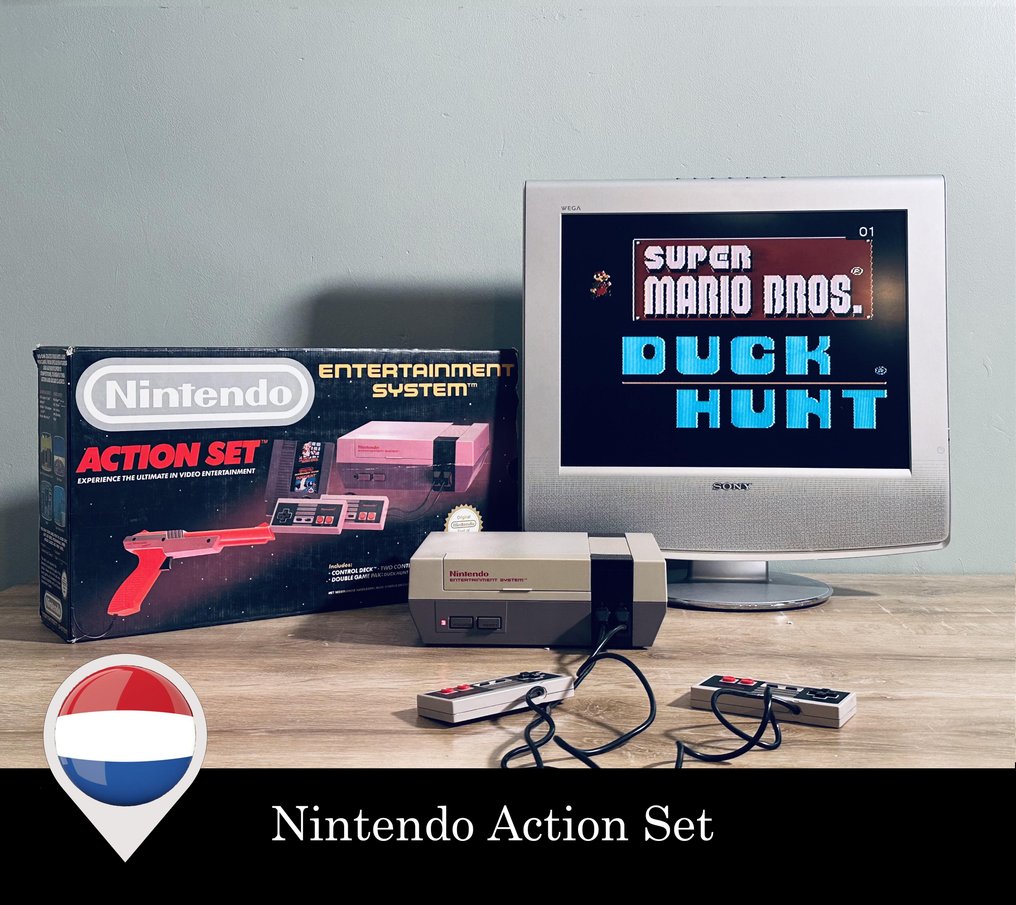 Nintendo - NES Action Set - Bandai HOL version - complete - Consola de videojuegos - En la caja original #1.1