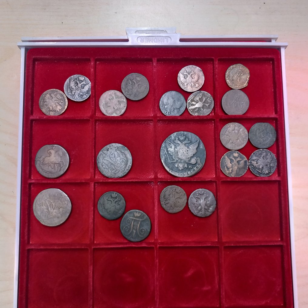 俄罗斯. 21  Kupfermünzen 18 Jhdt #1.2
