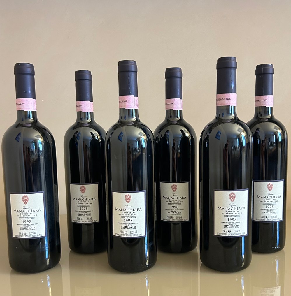 1998 Silvio Nardi, Manachiara - Brunello di Montalcino - 6 Flaskor (0,75L) #2.1