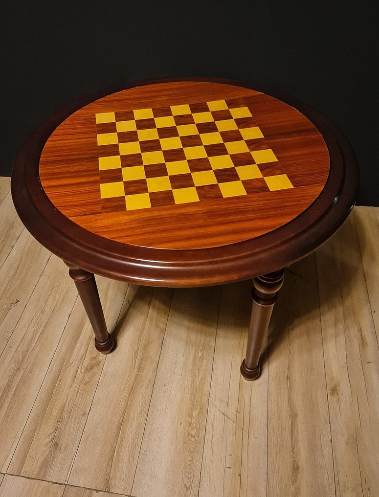 Games table - foldable checkerboard inlaid top #2.1