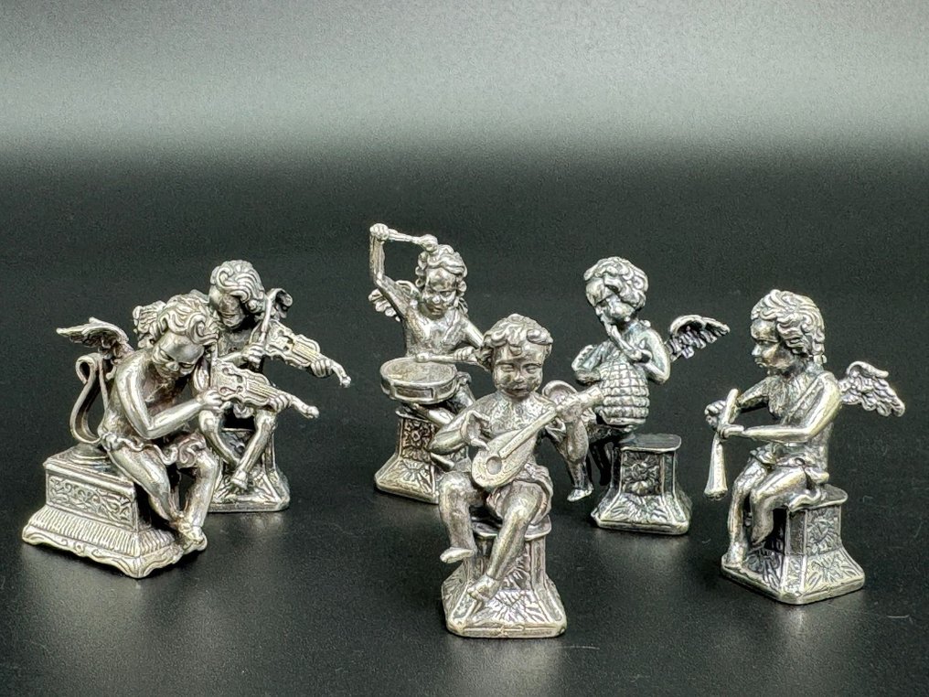 Statuetta in miniatura - Miniaturas de putti plata 800 (6) - Argento #2.1