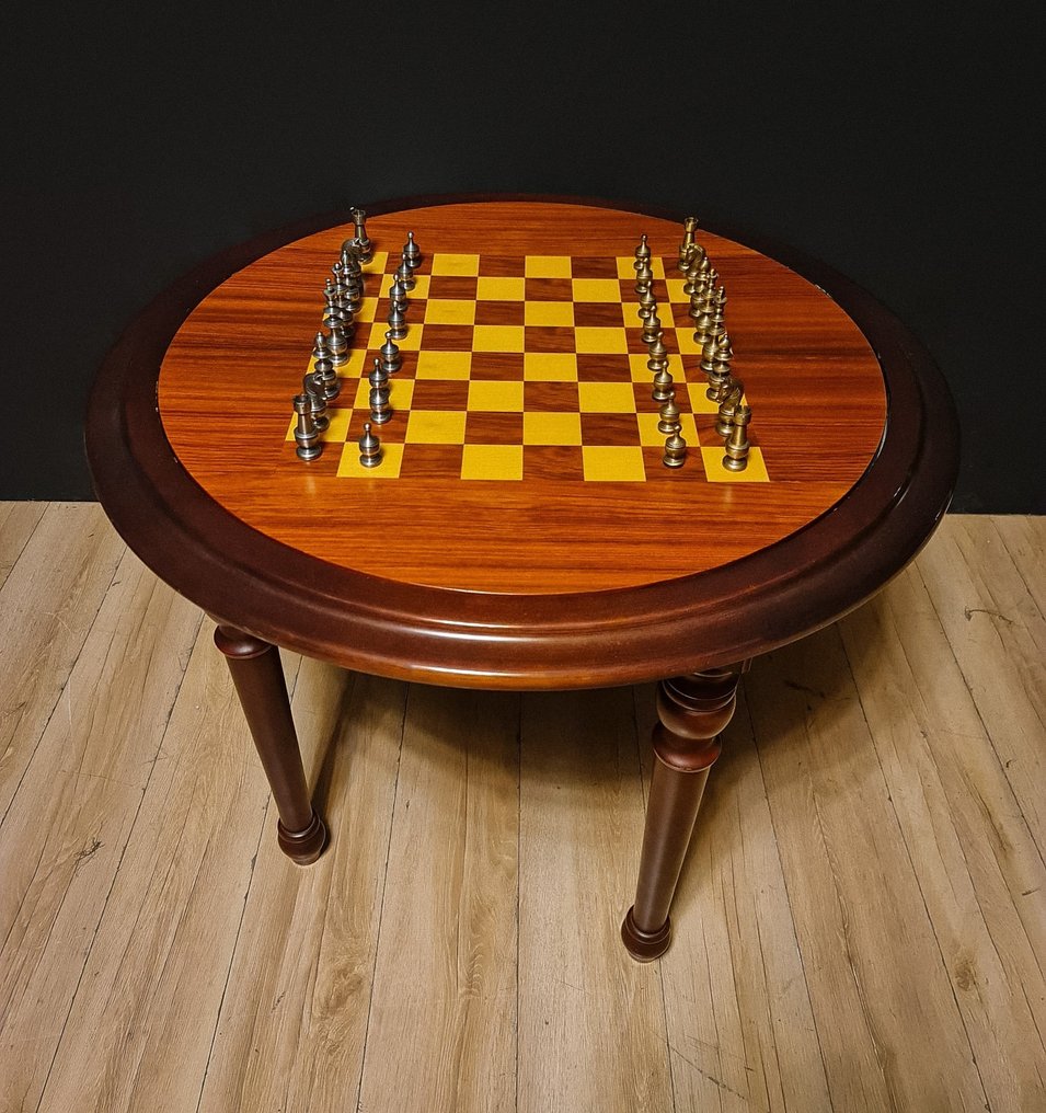 Games table - foldable checkerboard inlaid top #1.1