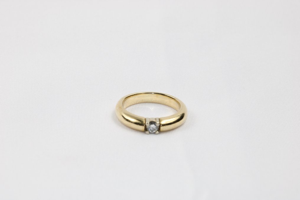 Ring - 14 karat Gulguld -  0.15 tw. Diamant  (Natur) #3.1