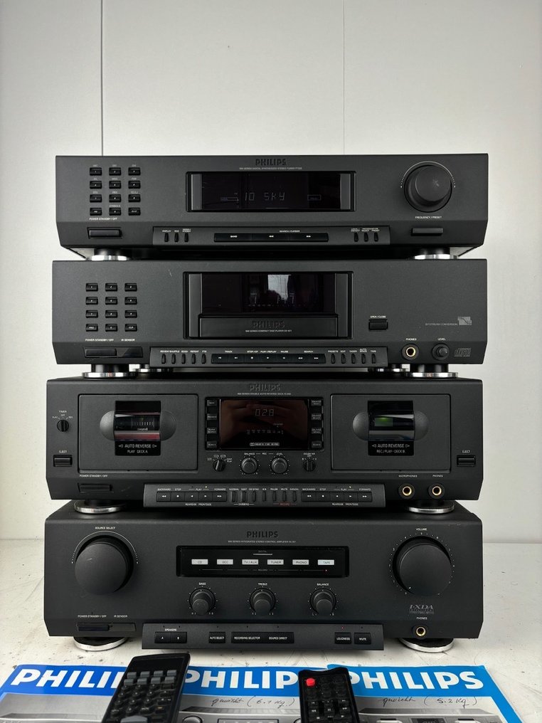 Philips - Amplificador FA931 - Pletina de casete FC940 - Reproductor de CD CD931 - Sintonizador FT920 Equipo de sonido estéreo - Múltiples modelos #1.2