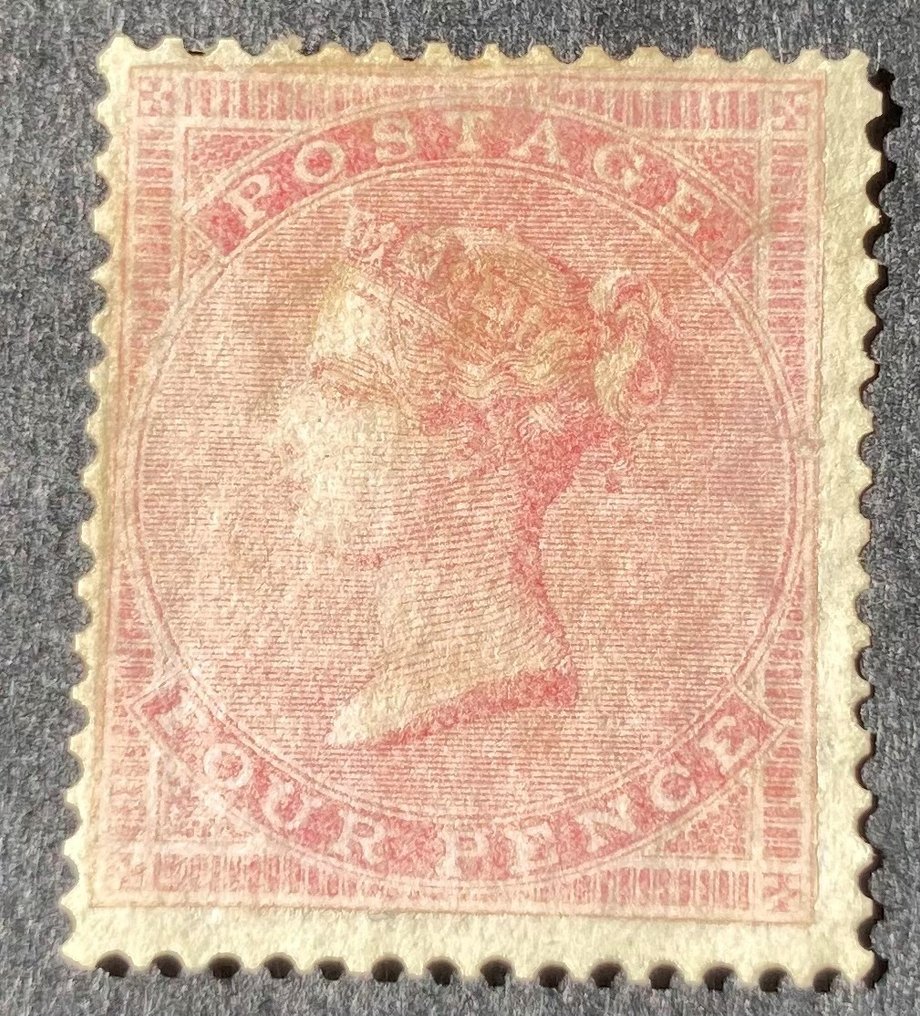 大不列顛 1855/1857 - SG#66a 履歷 2035 歐元 - 4d Rose #1.1