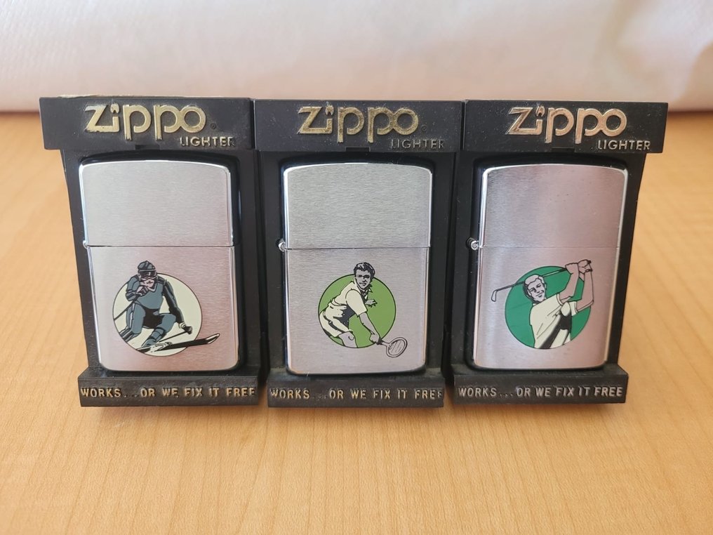Zippo - Lote encendedores zippo - Pocket lighter - Brass, Steel (stainless) -  (5) #1.1