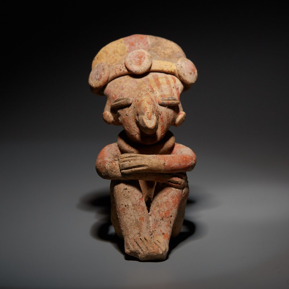 Michoacan, Mexico Terracotta Antropomorfe figuur. 400 - 100 v.Chr. 8cm hoogte. Spaanse importvergunning. #1.1