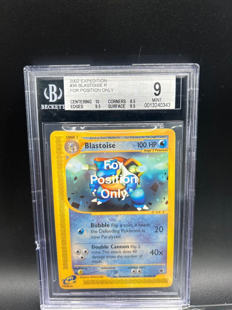 Pokémon Graded card - POS Blastoise BGS 9 test print expedition - BGS #1.1