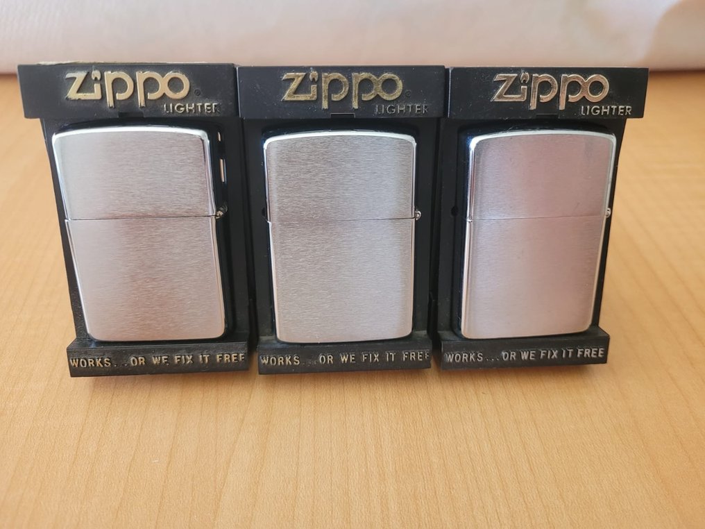 Zippo - Lote encendedores zippo - Pocket lighter - Brass, Steel (stainless) -  (5) #3.1