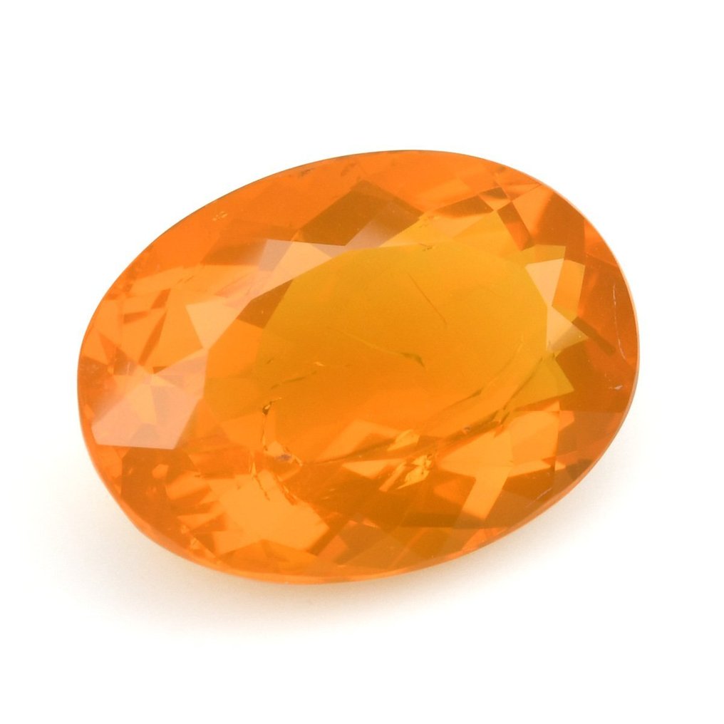 1 pcs Wysoka jakość — (intensywny/żywy pomarańczowy)
 Opal ognisty - 4.35 ct #2.1