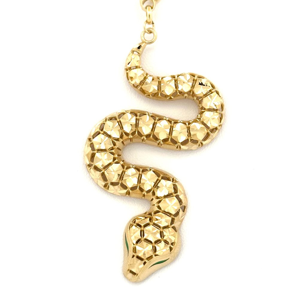 Collana Serpente - 10.5 g - 45 cm - 18 Kt - Halskette mit Anhänger - 18 kt Gelbgold #2.1