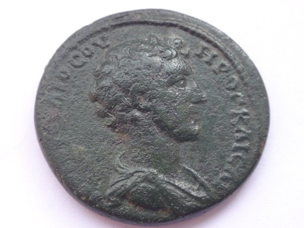 Romarriket (provinsiella). Extremely rare THRACE, Hadrianopolis. Marcus Aurelius. As Caesar,AD 139-161. Æ #3.1