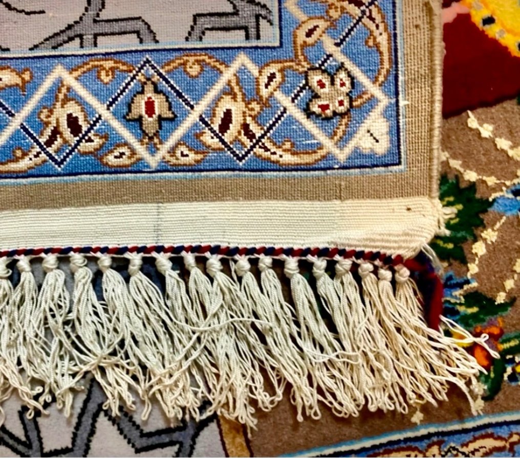Isfahan handmade of pure korkwool, with silk inlays, 80x135 cm - Isphahan - Tapijt - 135 cm - 80 cm #2.1