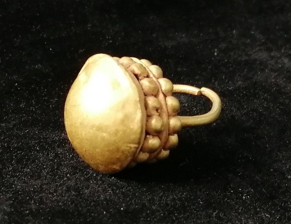 Nyugat-ázsiai Arany Díszített gyűrű vagy ékszerelem - 24 mm #3.1