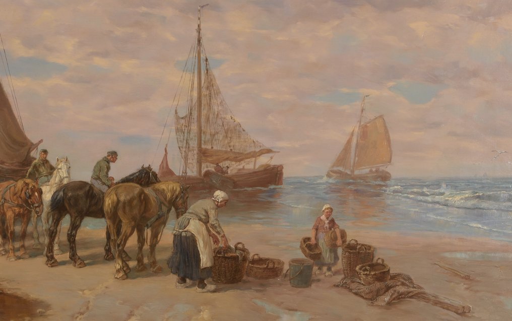 Desire Thommasin (1858-1933) - Fishing activity on the coast #3.2