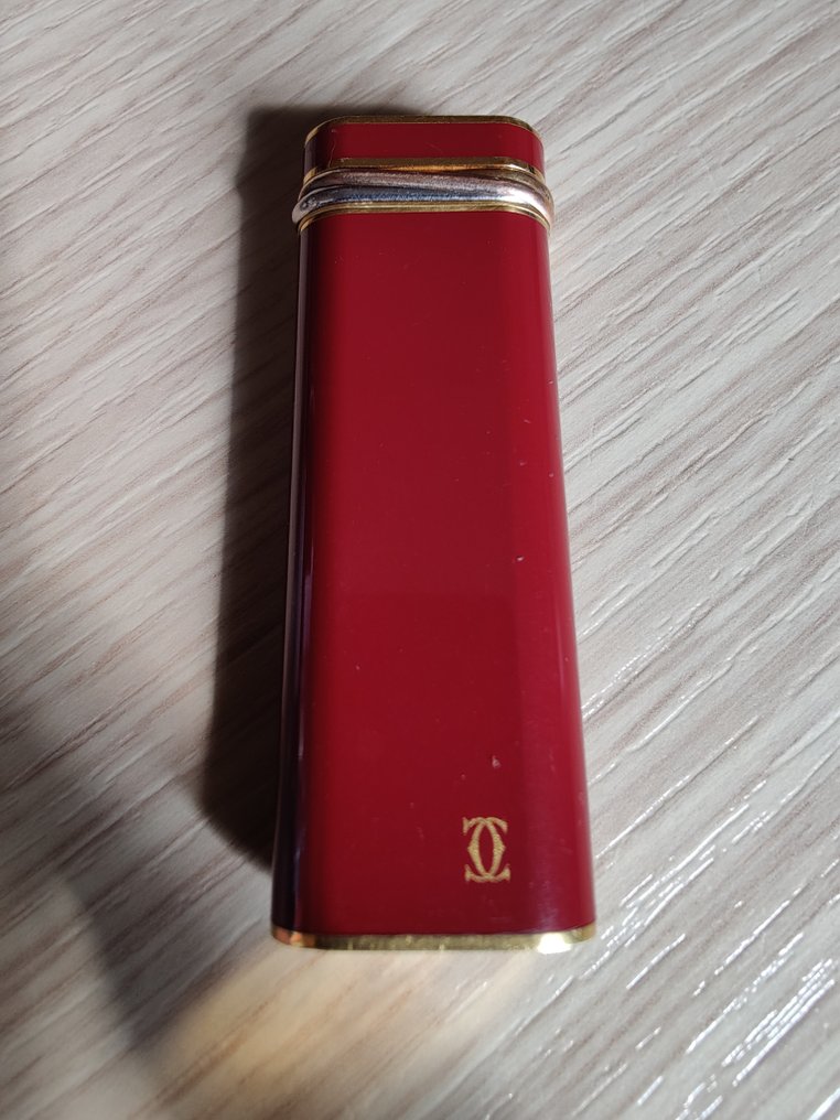 Cartier - Lighter - Gold-plated, Burgundy Chinese lacquer #1.1