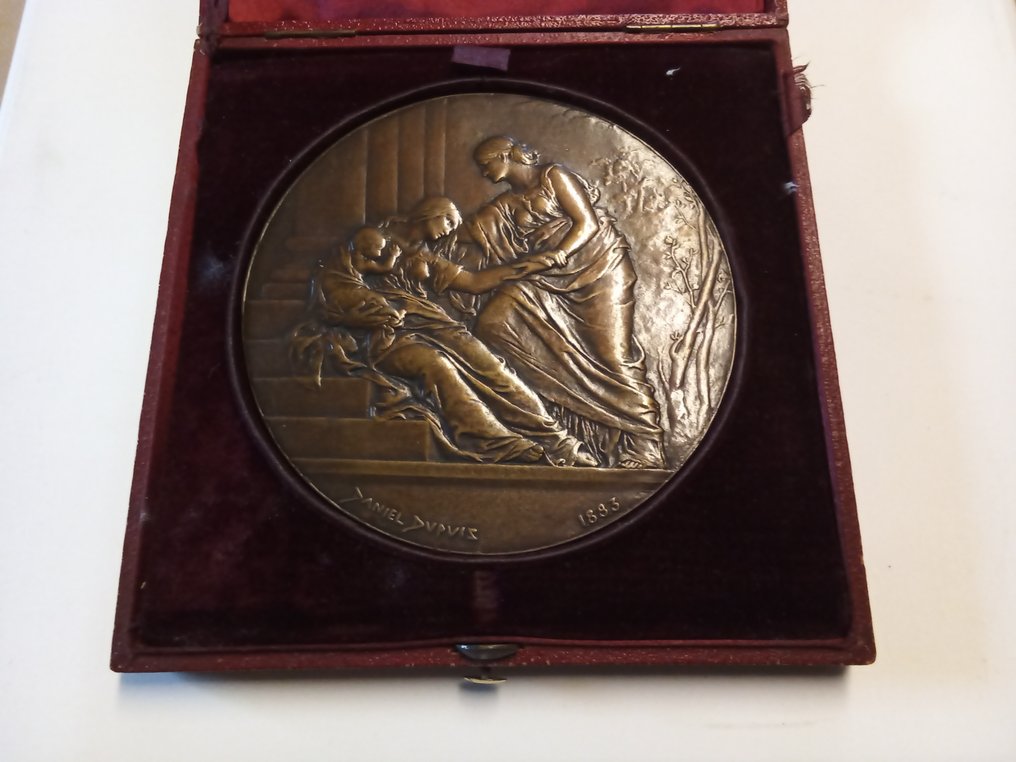 法国。 1883 年“公共援助”铜奖作品 Dupuis - 纪念奖章  #1.1