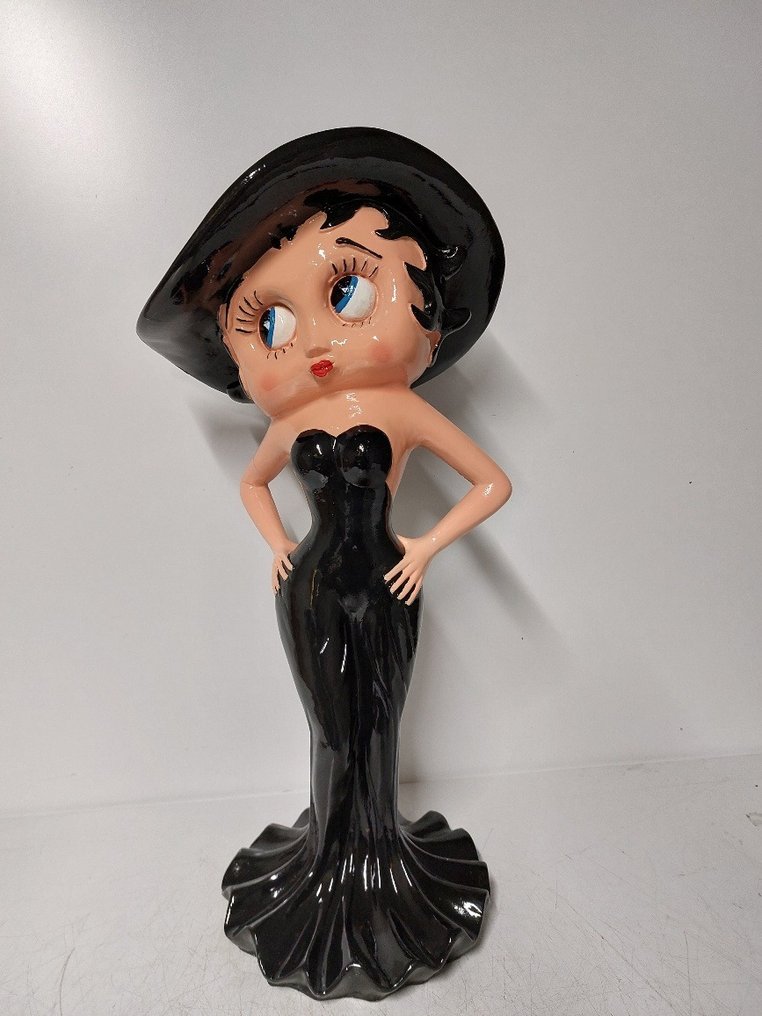 Statue, Betty Boop in a festive dress with hat - 58 cm - Polyresin #1.2