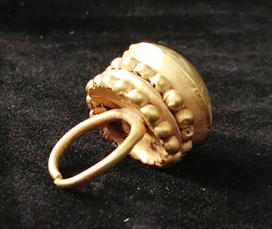 Nyugat-ázsiai Arany Díszített gyűrű vagy ékszerelem - 24 mm #3.2