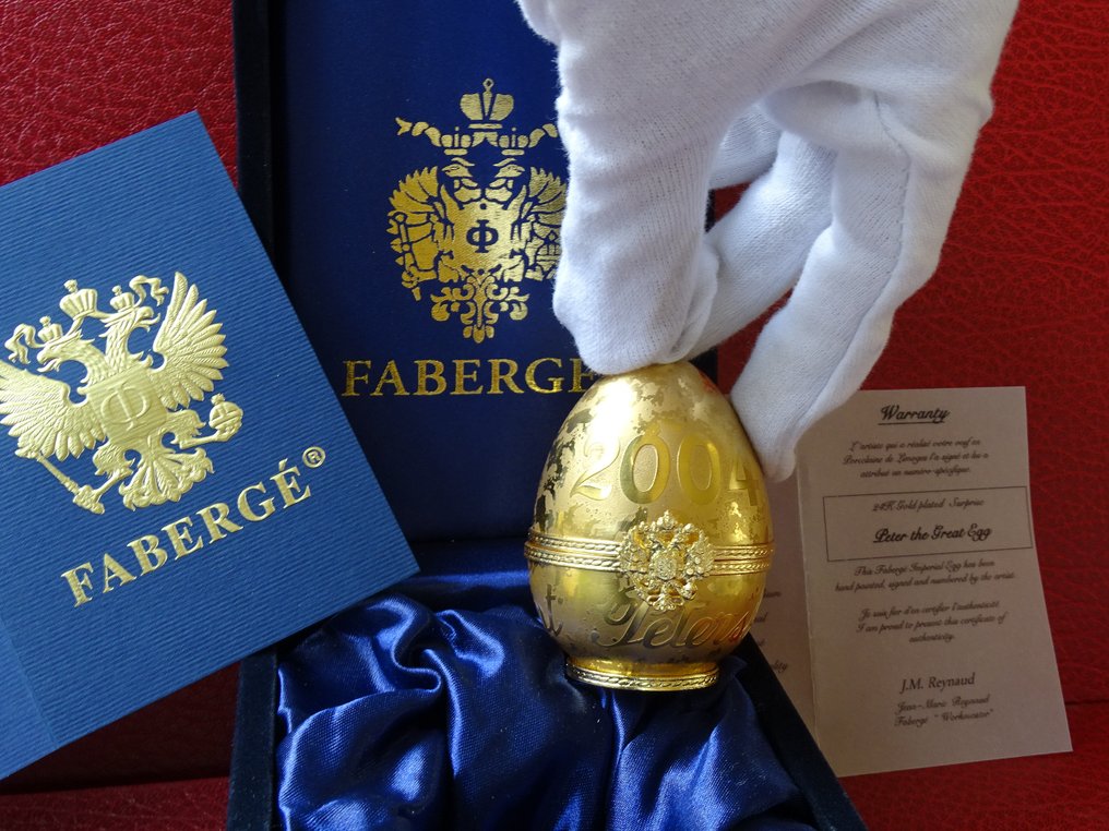 Figur - House of Faberge - Imperial Egg  - Surprise Egg - Boxed -Certificate of Authenticity - Gold veredelt #2.3