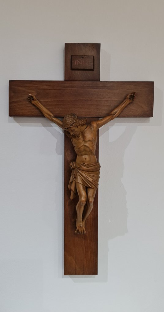 Antique Crucifix - bois sculpté - 1910-1920  #1.1
