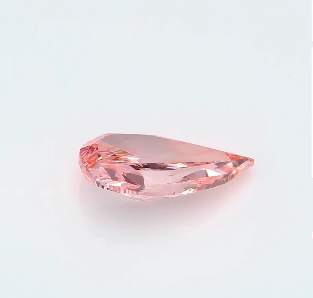 Diamant - 1.15 ct - Briljant, Peer - Kleurbehandeld, Fancy Vivid Pink - VS1 #2.1