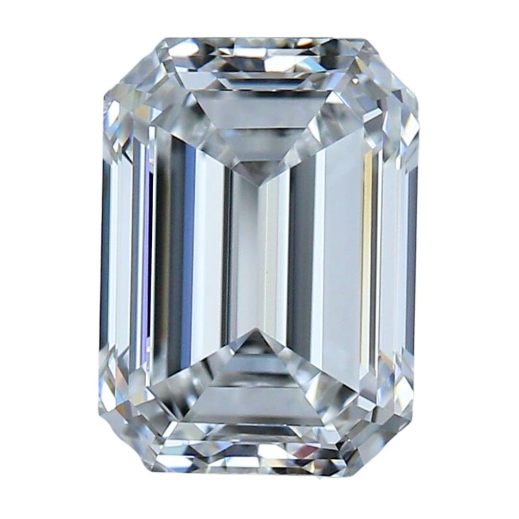 1 pcs Diamante  (Naturale)  - 2.01 ct - Smeraldo - E - VVS2 - Gemological Institute of America (GIA) #1.1