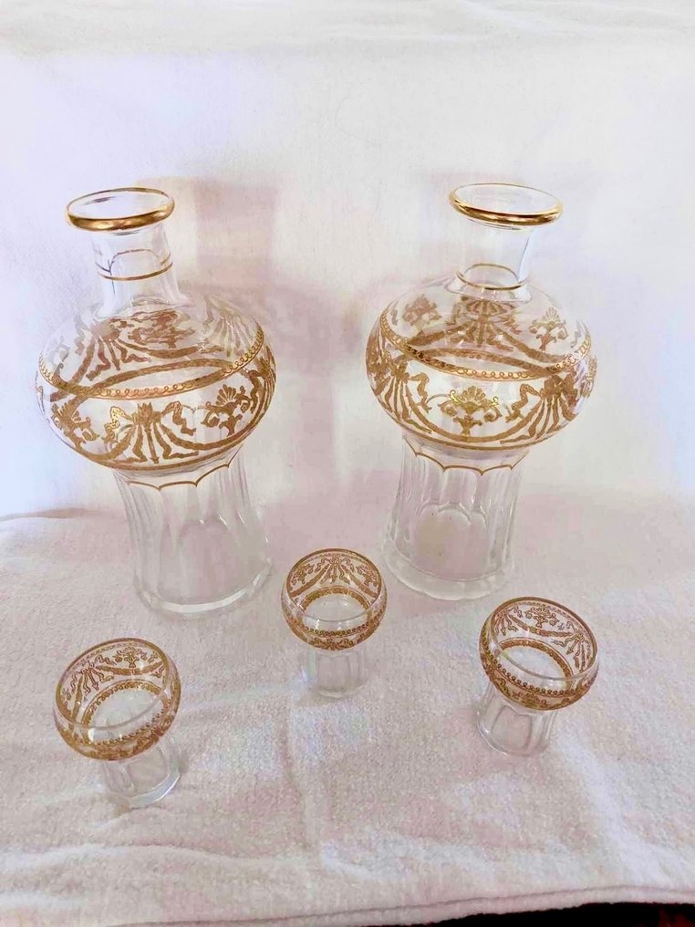 saint-louis - Zestaw szklanek (5) - 738 - Kryształ, Złoto #1.1