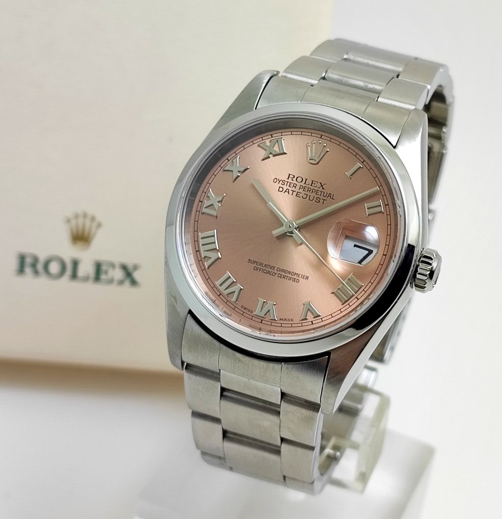 Rolex - Oyster Perpetual Datejust - Salmon Roman Dial - 16200 - 男士 - 2000-2010 #1.1