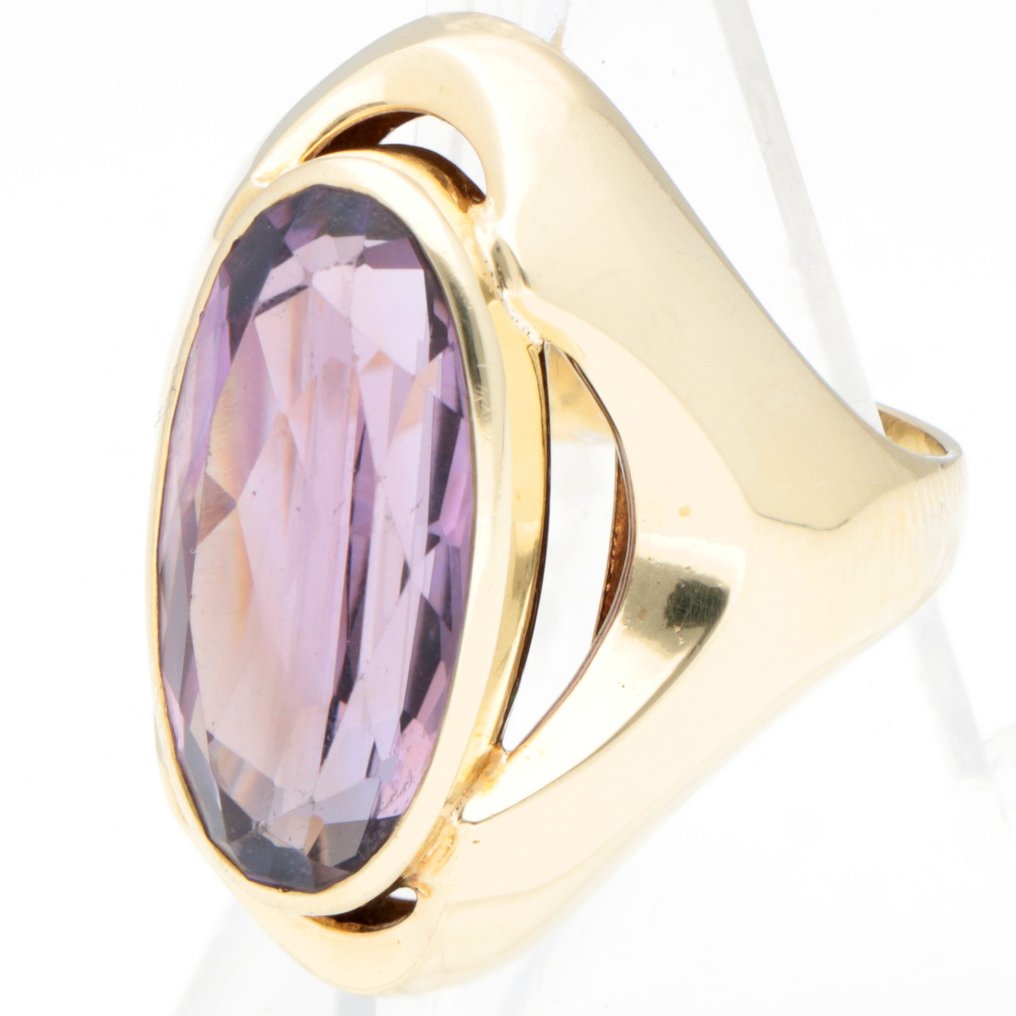 戒指 - 14K包金 黄金 紫水晶  #1.1