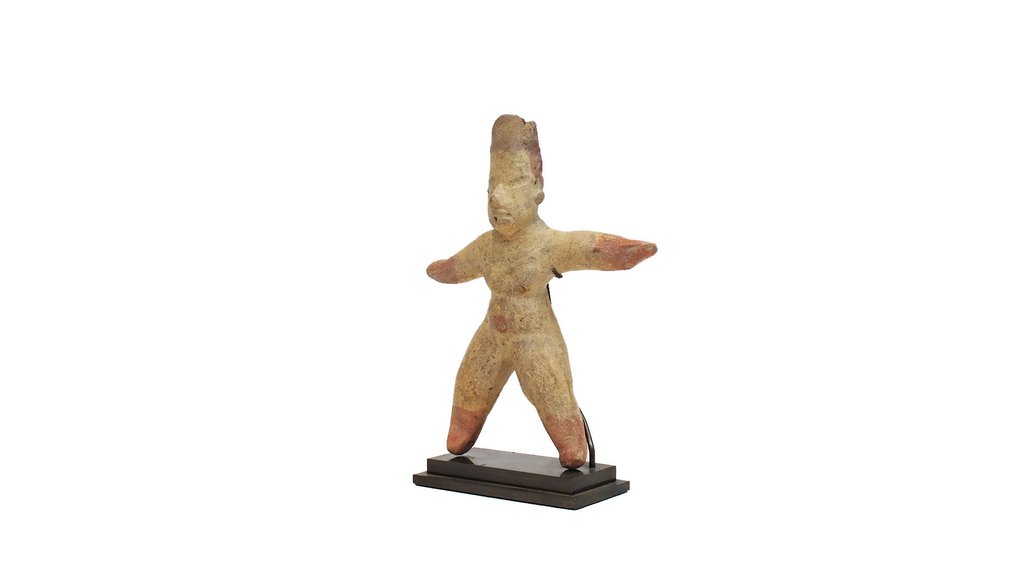 mesoamerikansk; Tlatilco Terrakotta Solid keramisk antropomorf kvindelig figur / mesoamerikansk; Tlatilco - 17.5 cm #2.1