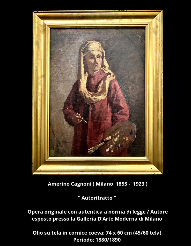 Amerino Cagnoni (1855-1923) - Autoritratto #2.1