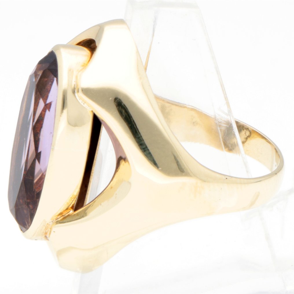 Δαχτυλίδι - 14 καράτια Κίτρινο χρυσό Αμέθυστος  #2.1