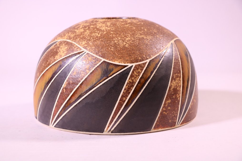 Lindo vaso de cerâmica 京焼 Kyoyaki - Cerâmica - 市川博一 Ichikawa Hirokazu（1959-） - Japão - Período Shōwa (1926-1989) #2.1