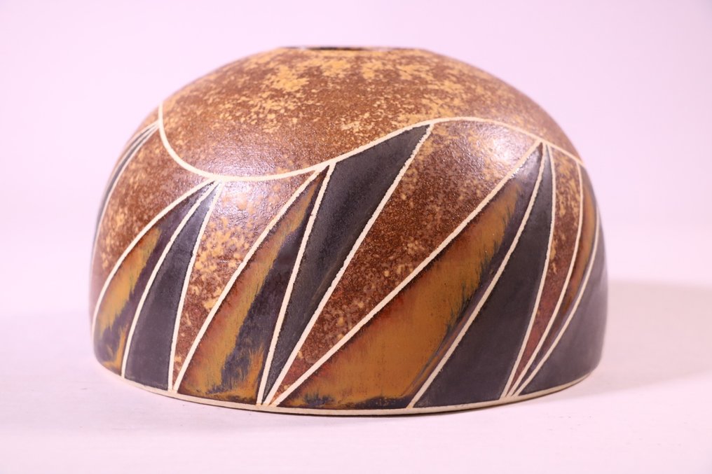Lindo vaso de cerâmica 京焼 Kyoyaki - Cerâmica - 市川博一 Ichikawa Hirokazu（1959-） - Japão - Período Shōwa (1926-1989) #1.1