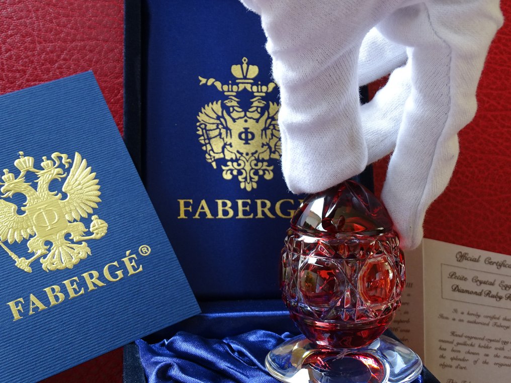 House of Fabergé - Statue - Romanov Coronation egg - Certificate of Authenticity and original box - Original eske med ørn, håndbehandlet #1.1