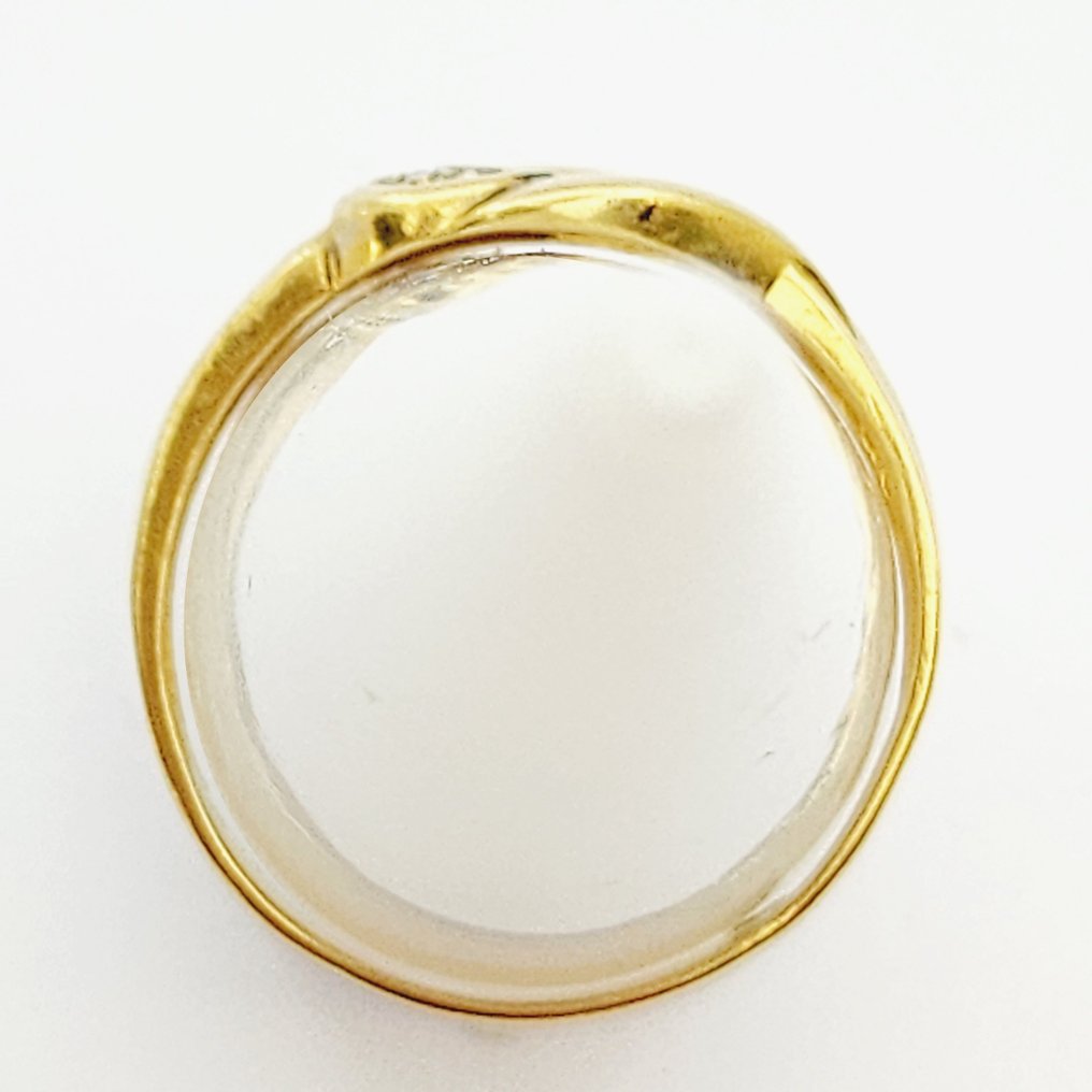 Bague - 18 carats Or jaune -  0.01ct. tw. Diamant (Naturelle)  #3.2