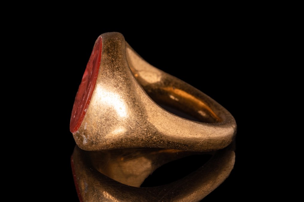 古罗马 带有 Gryllos 凹雕的金戒指——超棒！ #2.2