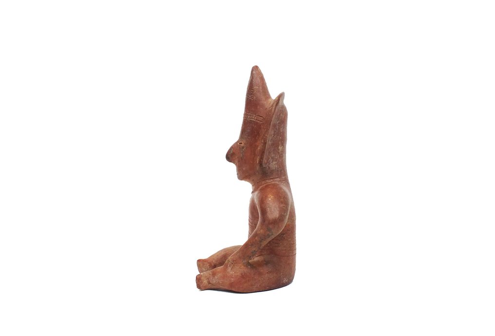 Colima Terracotta A Fine Ceramic Figure of Seated Shaman - 200 BCE - 300 CE - 26.5 cm #2.2