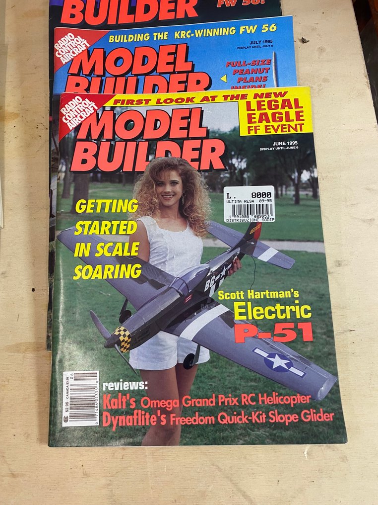 Lotto di riviste di modellismo aereo "Model Builder" (90 pezzi) in lingua inglese - 1998-1995 #1.2
