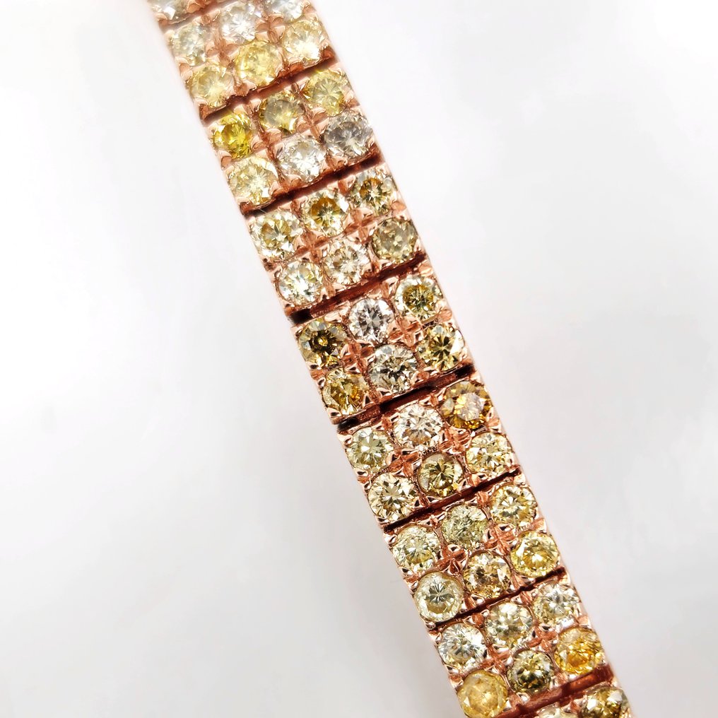 Tennis bracelet - 14 kt. Rose gold Diamond  (Natural)  #1.2