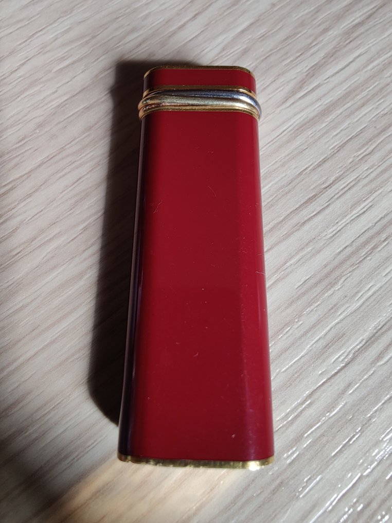 Cartier - Lighter - Gold-plated, Burgundy Chinese lacquer #1.2
