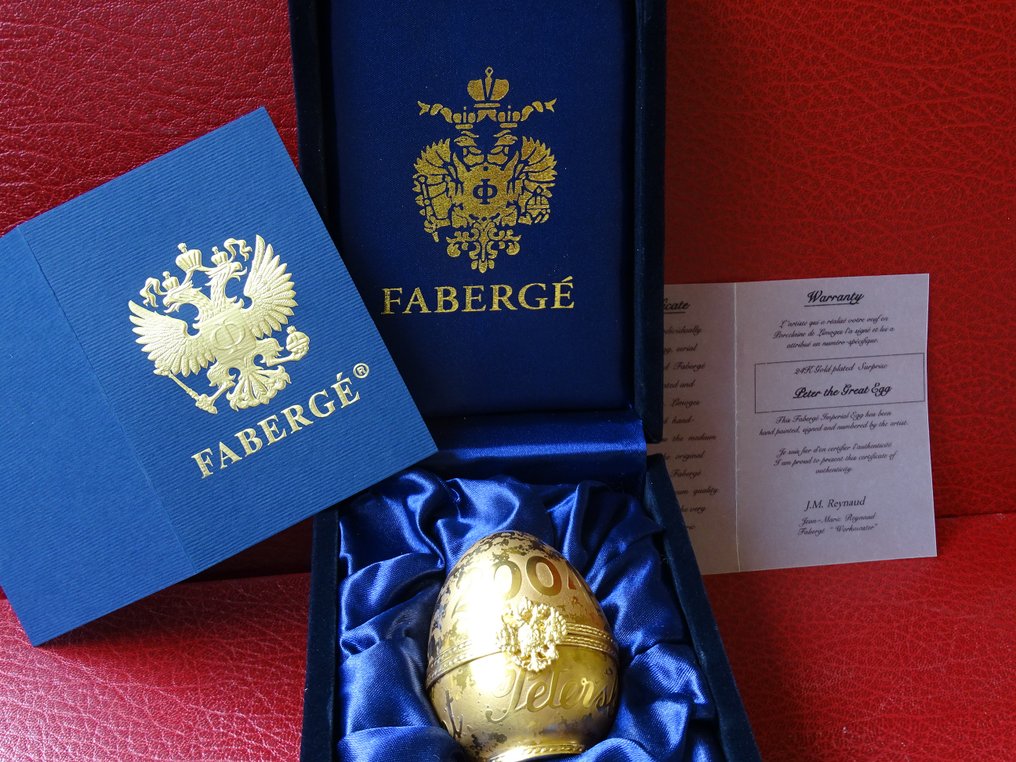 Figur - House of Faberge - Imperial Egg  - Surprise Egg - Boxed -Certificate of Authenticity - Gold veredelt #2.2