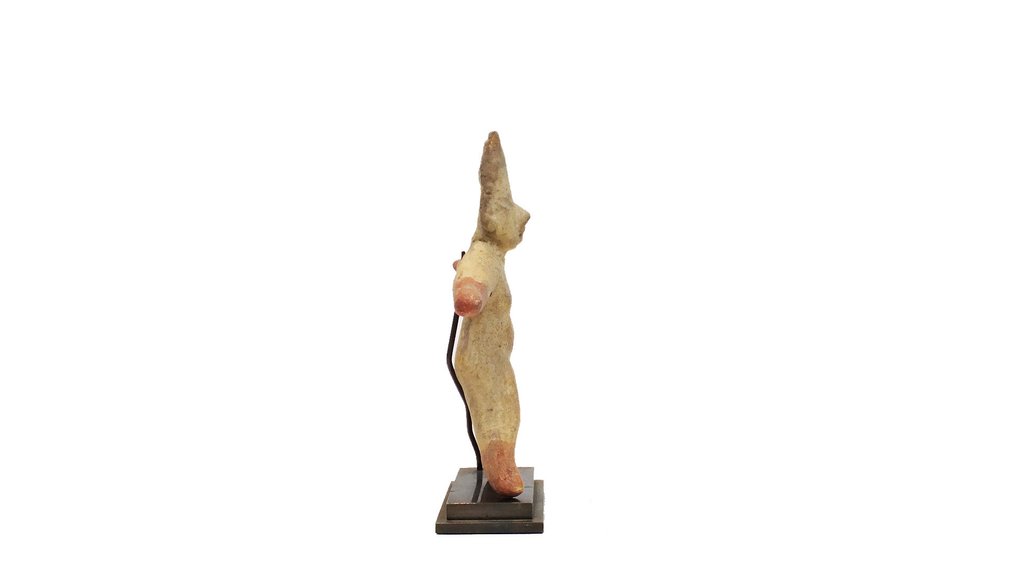 mesoamerikansk; Tlatilco Terrakotta Solid keramisk antropomorf kvindelig figur / mesoamerikansk; Tlatilco - 17.5 cm #3.2