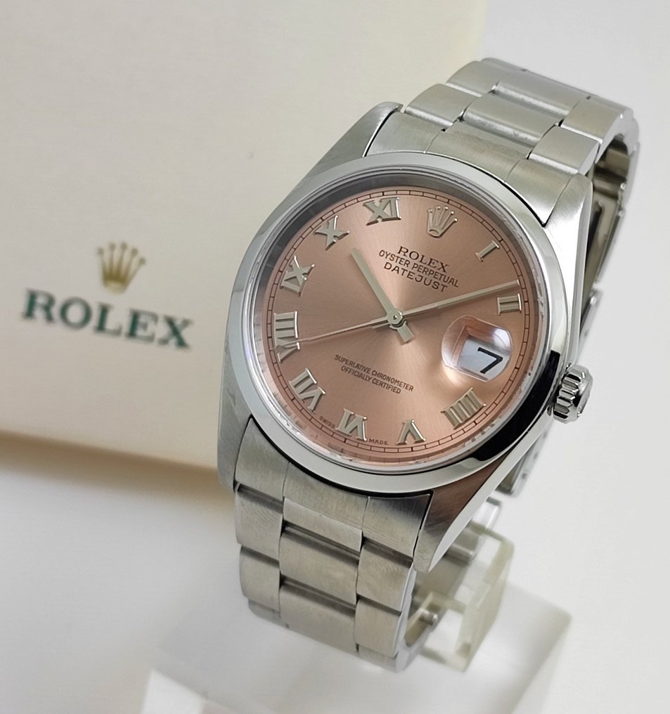 Rolex - Oyster Perpetual Datejust - Salmon Roman Dial - 16200 - 男士 - 2000-2010 #1.2