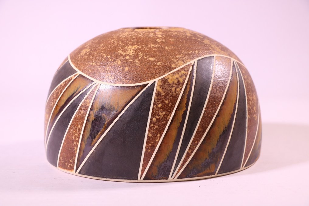Lindo vaso de cerâmica 京焼 Kyoyaki - Cerâmica - 市川博一 Ichikawa Hirokazu（1959-） - Japão - Período Shōwa (1926-1989) #3.1