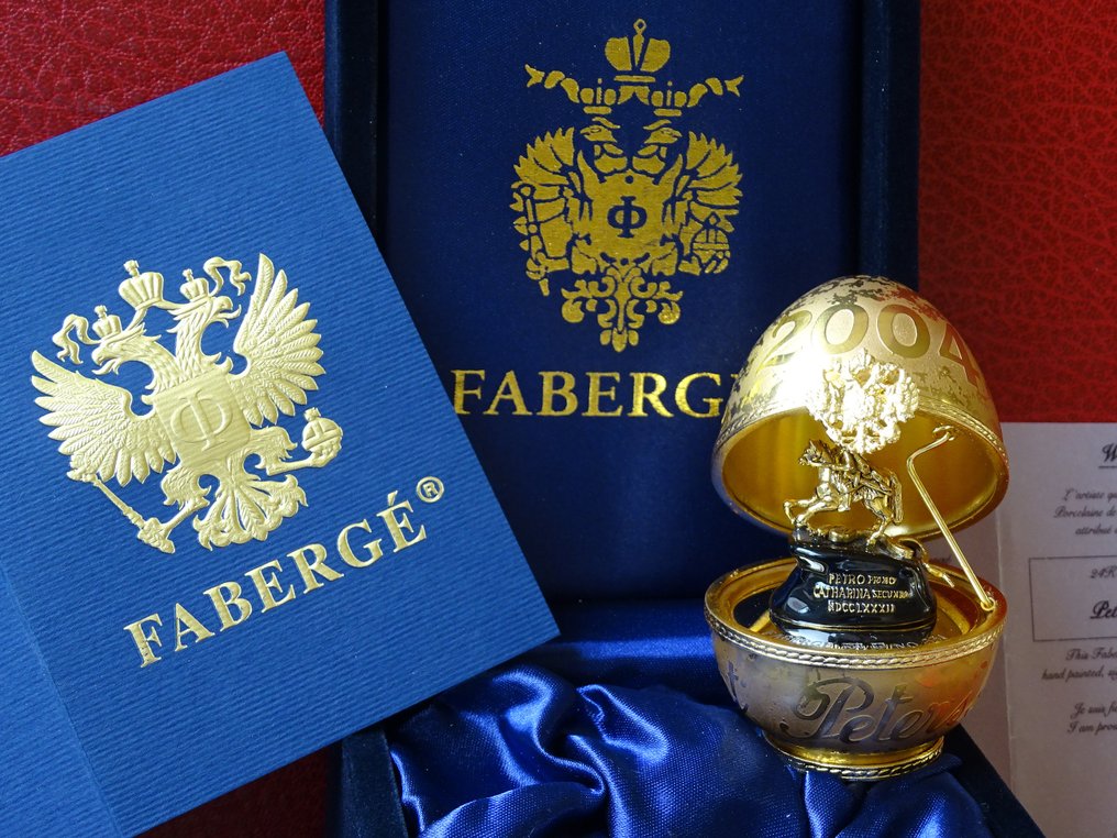 Figur - House of Faberge - Imperial Egg  - Surprise Egg - Boxed -Certificate of Authenticity - Gold veredelt #3.2