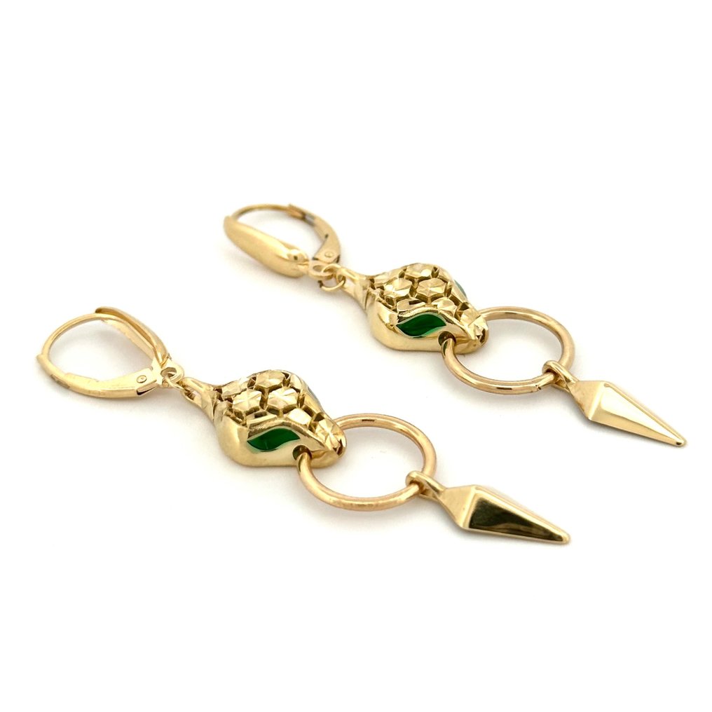 Handmade - Drop fülbevaló - 4.5 g - 18 kt. Sárga arany #1.0