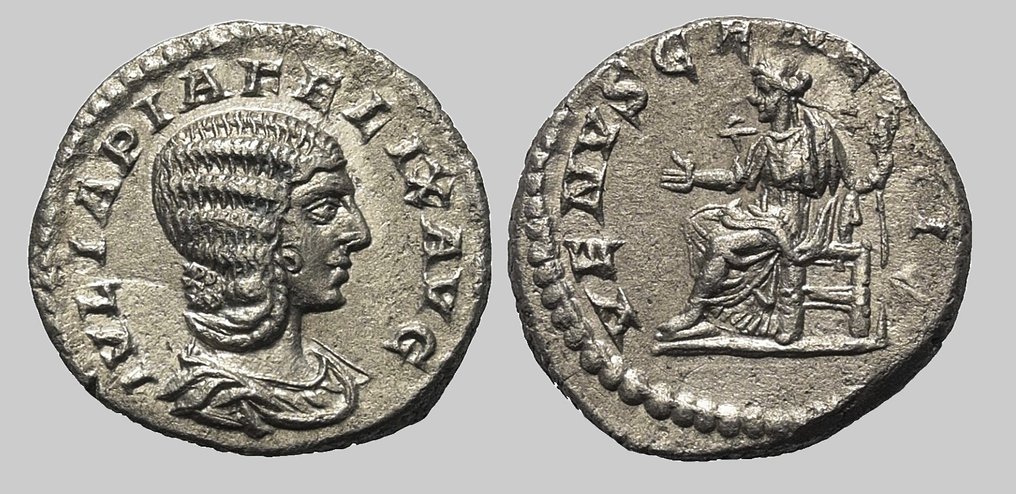 Romeinse Rijk. Julia Domna (Augusta, AD 193-217). Denarius Rome #1.1