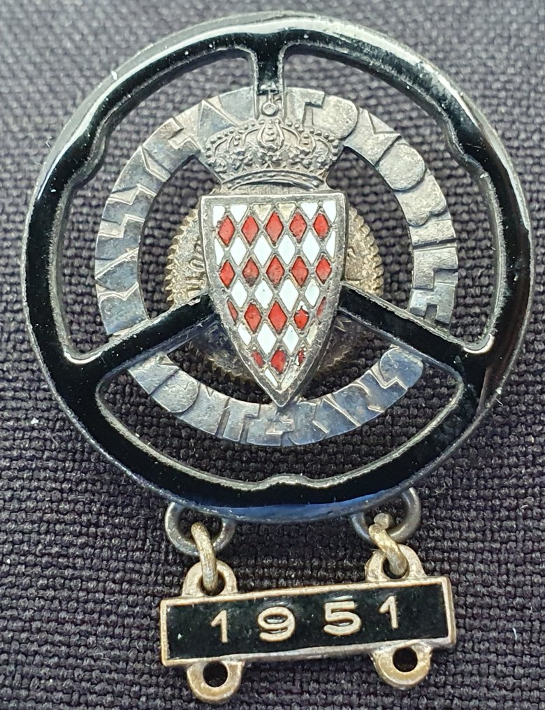 Badge med nål - Rallye Monte Carlo - 1951 - Frankrig - 20. - midt i (2. verdenskrig) #1.1